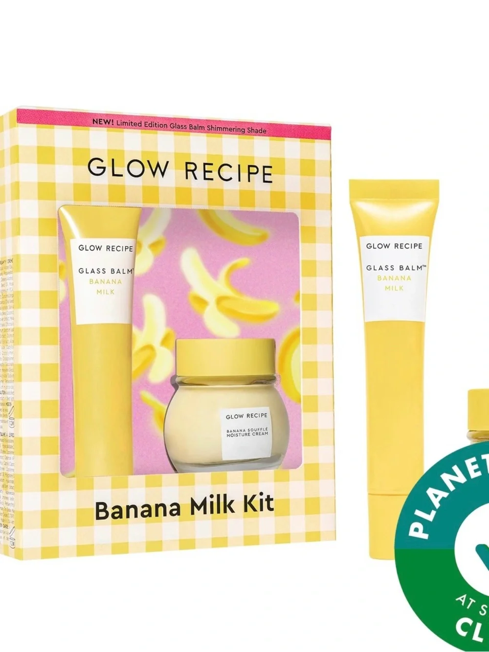 Glow Recipe Banana Milk Duo - Bright Yellow Lip Glass Balm & Cream